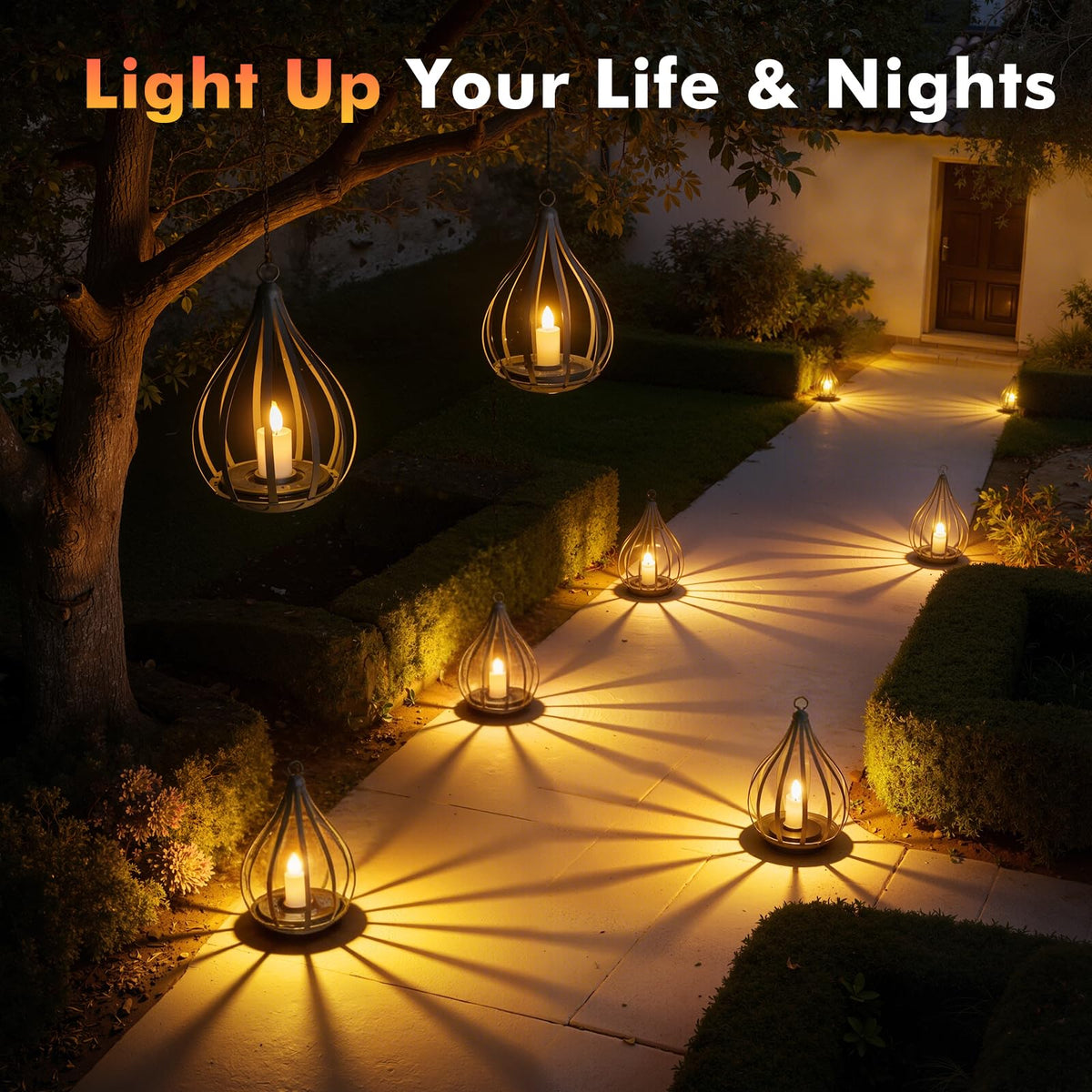 KagoLing soft warm glow enhances backyard evenings.