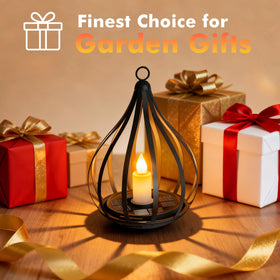 KagoLing lantern stands on flat surfaces for patio decor.