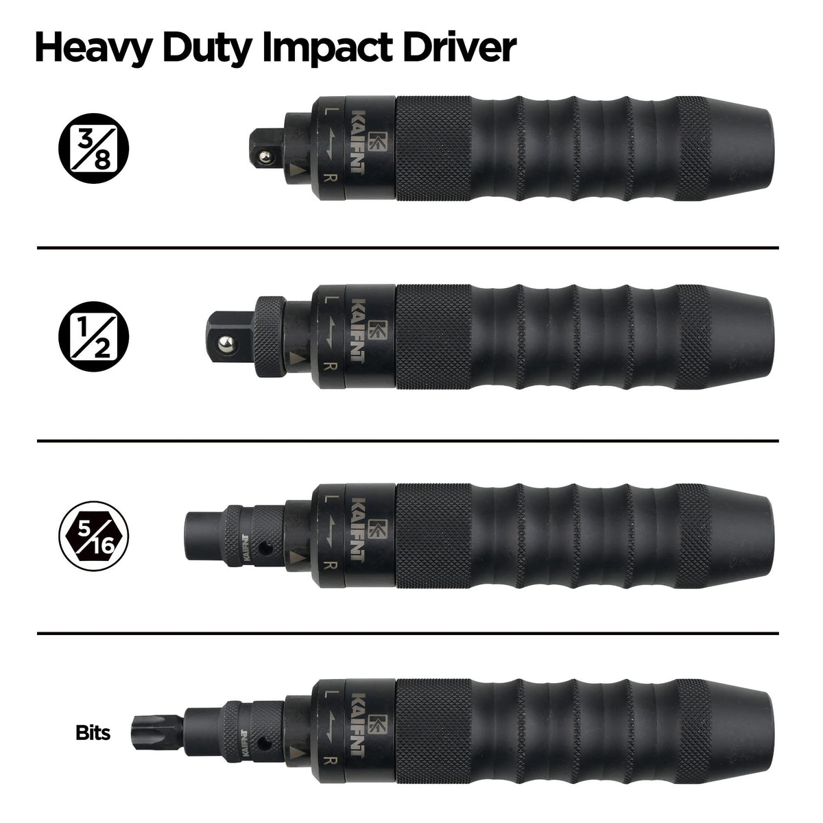 KAIFNT K504 two adapters and wrench: quick drive changes for efficiency