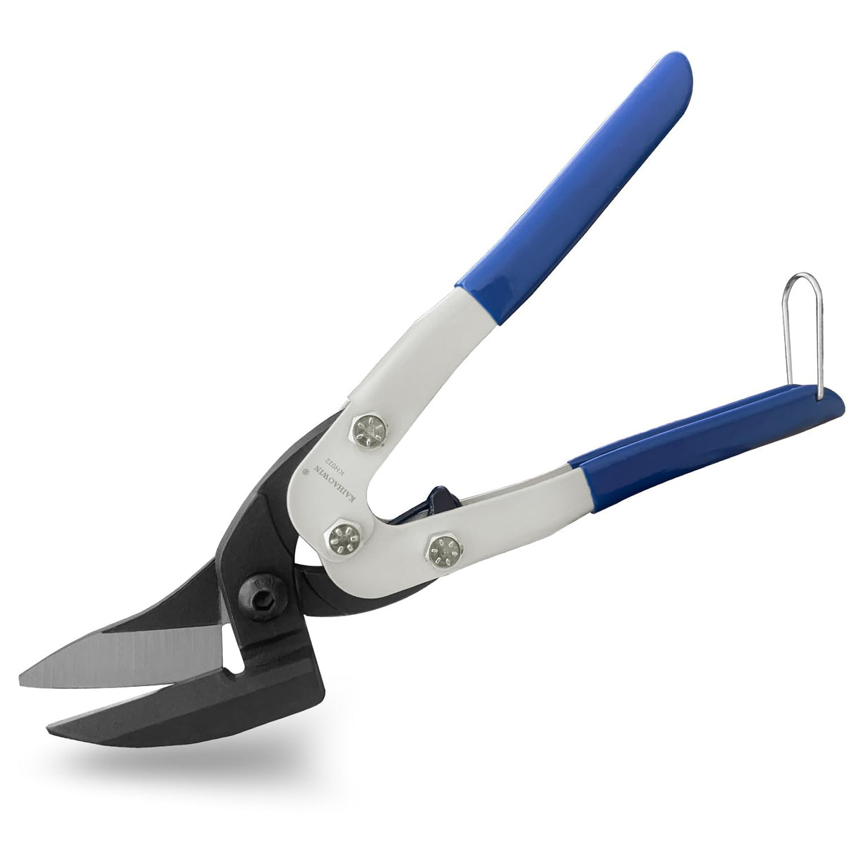 KAIHAOWIN 10 inch tin snips with offset blade for precise, safer cuts