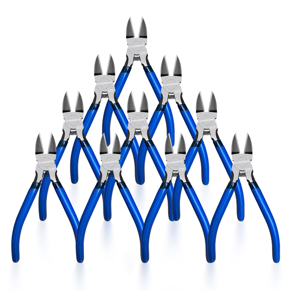 KAIHAOWIN 6-inch wire cutters in package, ideal for bulk crafting tasks.