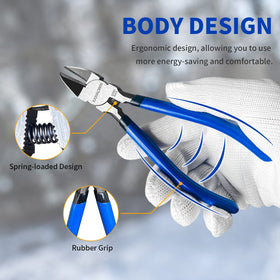 Plastic-coated handle on KAIHAOWIN cutters provides comfortable grip.