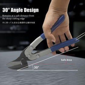 KAIHAOWIN heavy duty tin snips with ergonomic grip reduce fatigue