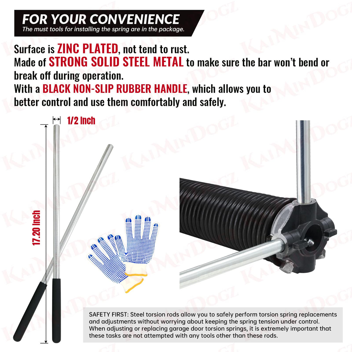 KaiMinDogz aluminum cones and connectors reduce spring wear
