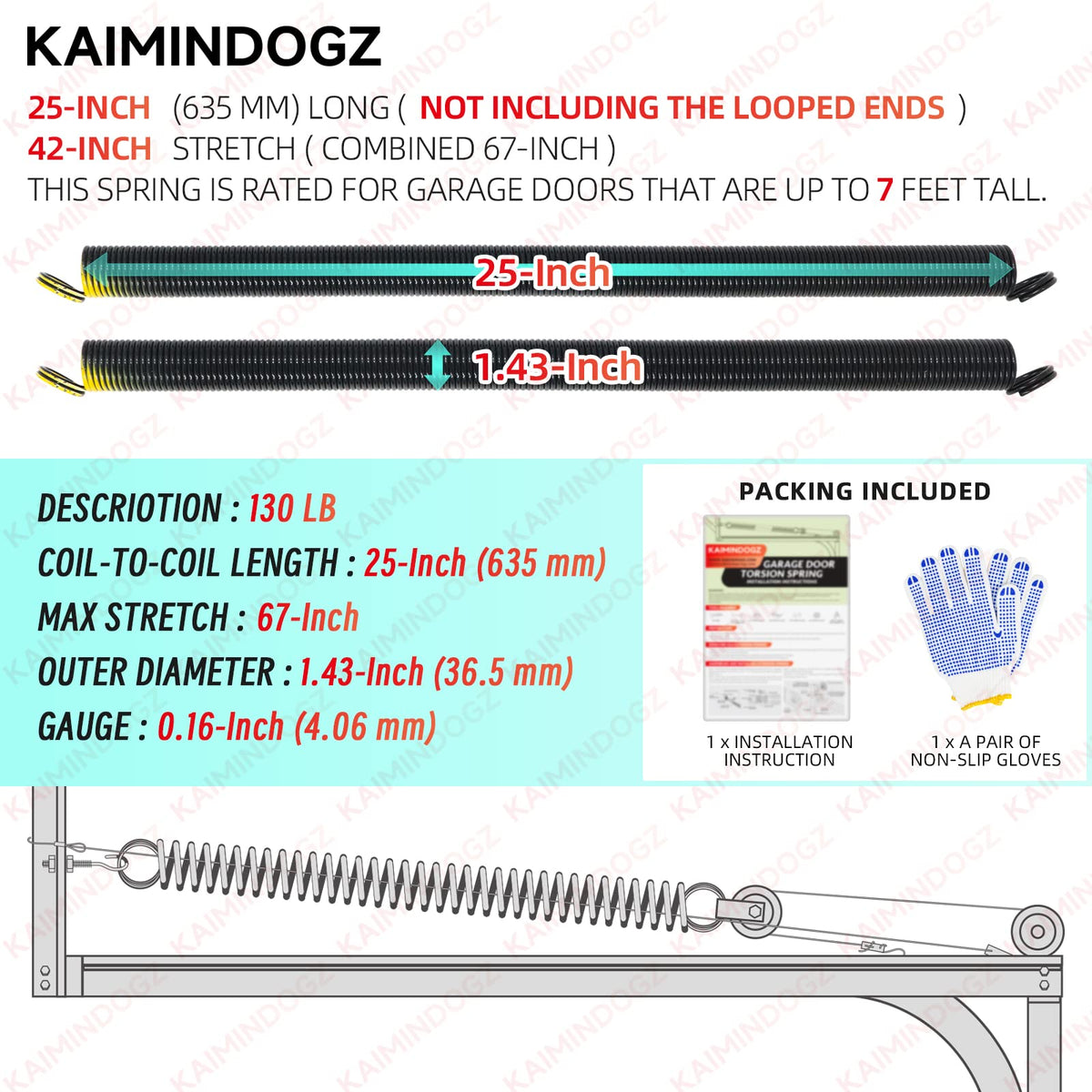 KaiMinDogz package includes gloves and installation instructions for easy setup