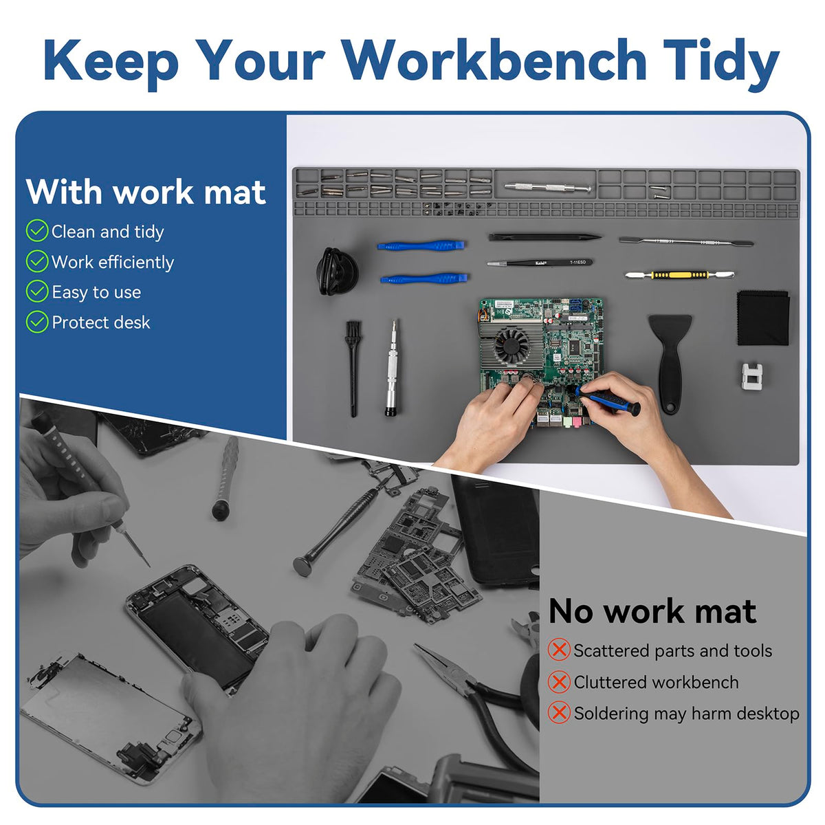 Kaisi extra-large mat with warranty information for peace of mind
