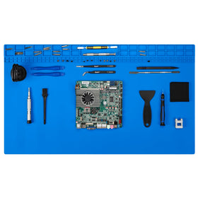 Kaisi extra-large soldering mat provides a spacious work area for electronics repair.