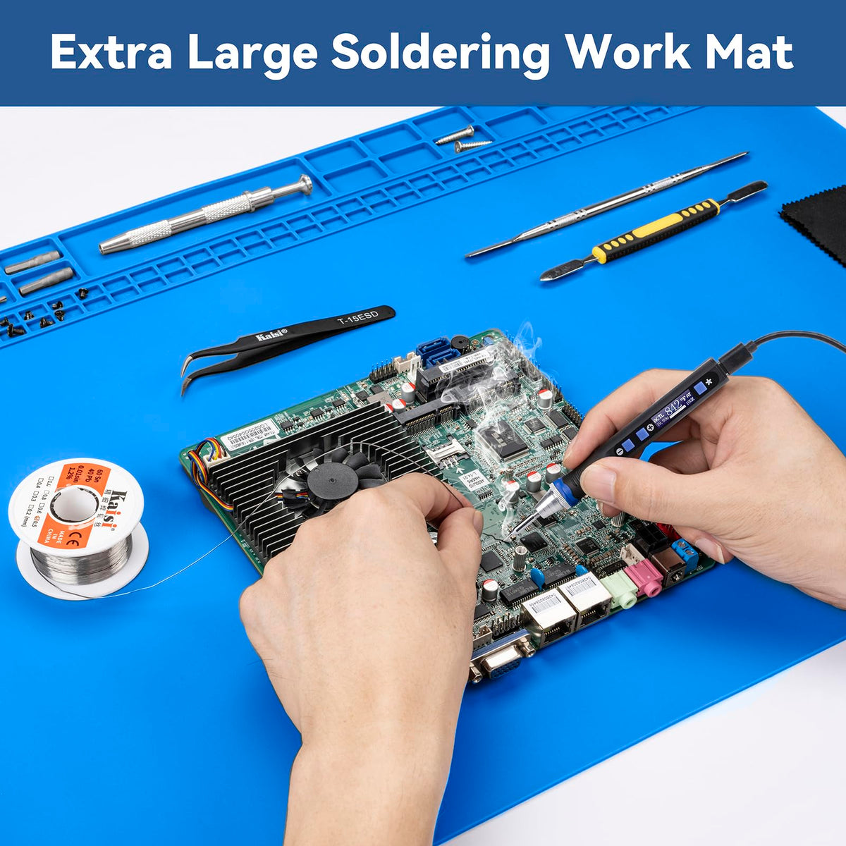 Kaisi heat-resistant silicone withstands up to 932°F for soldering tasks.