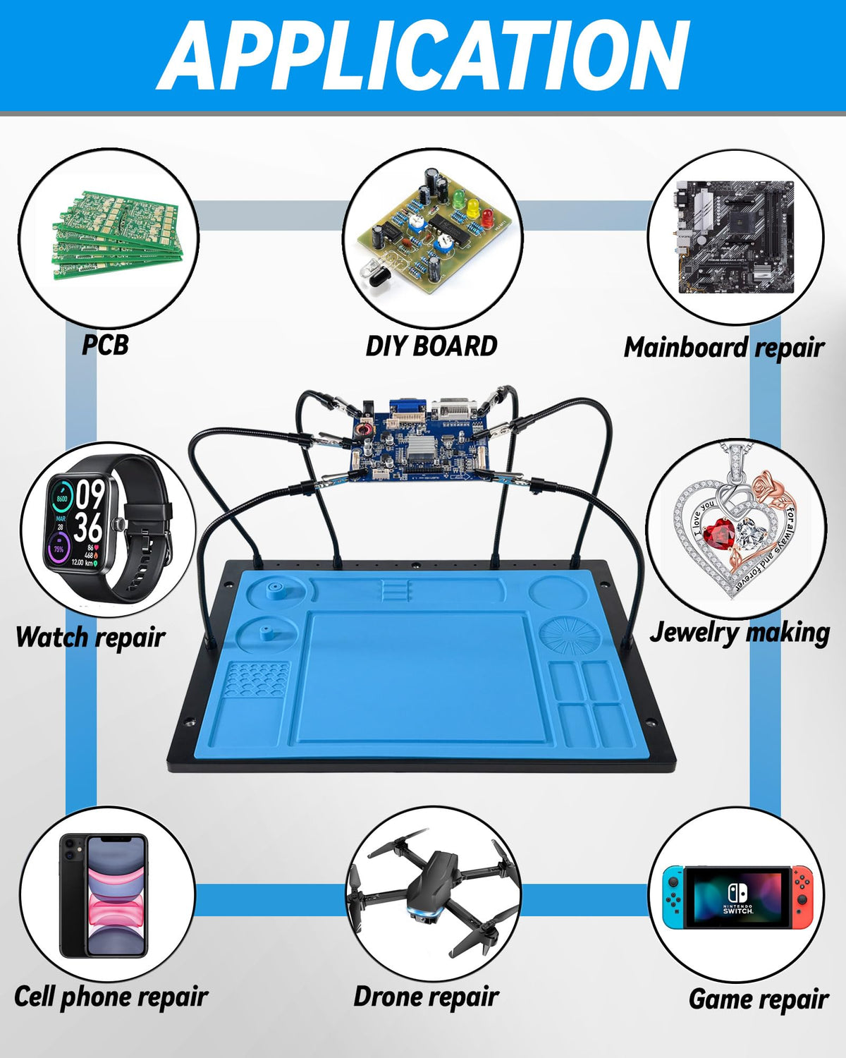 Kaisi Helping Hands versatile kit supports jewelry making and electronics repair