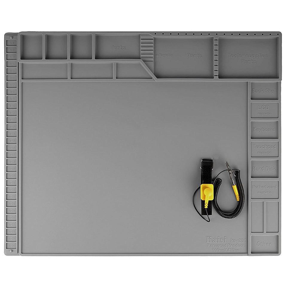 Kaisi large soldering mat with heat resistance up to 932°F for safe high-temp work