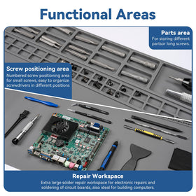 Kaisi non-slip surface keeping tools steady during precision repairs