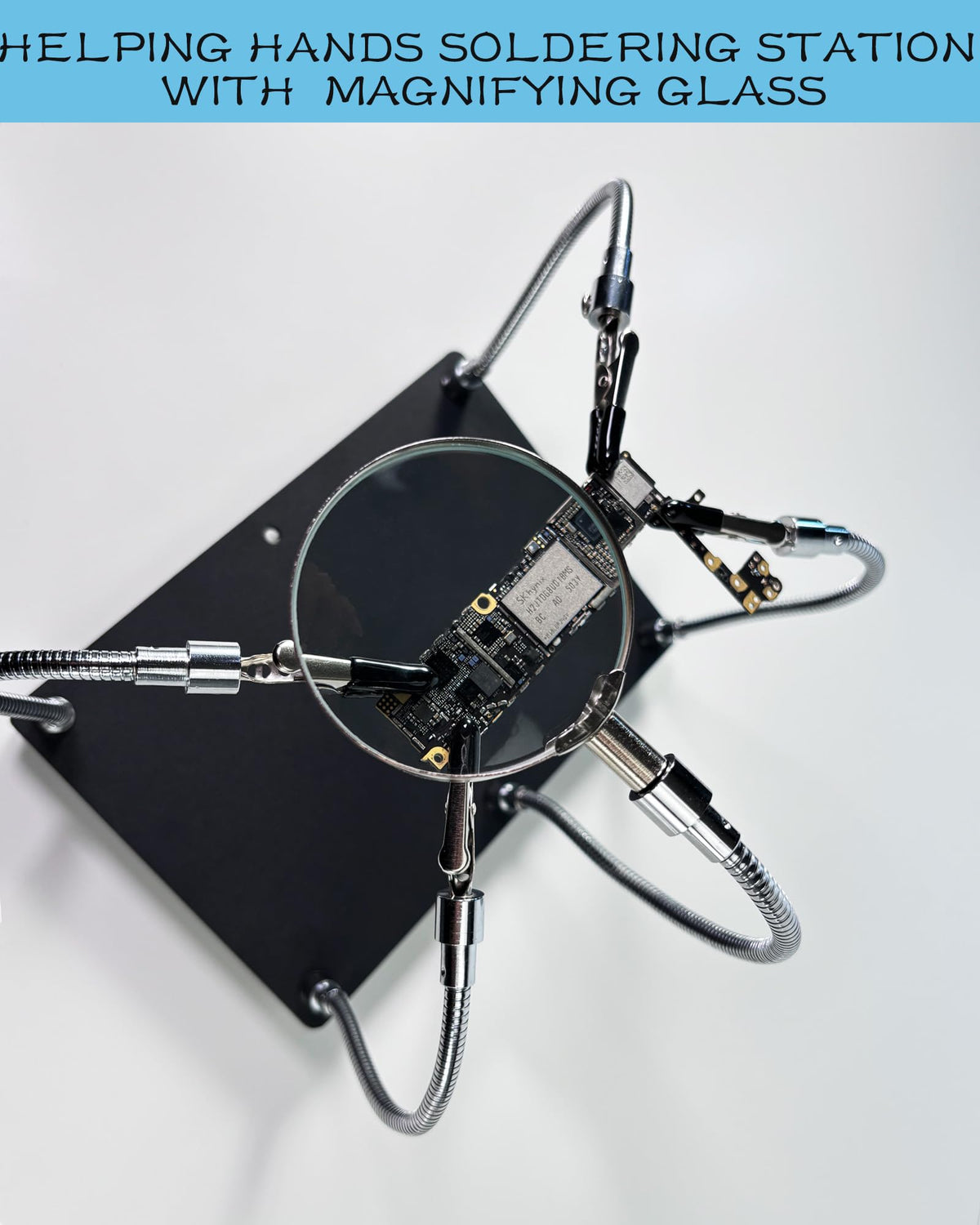 Kaisiking Helping Hands 360-degree clip rotation maintains stability during work