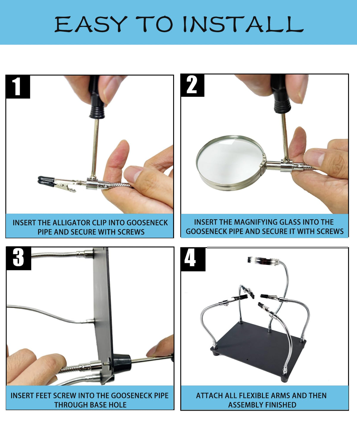 Kaisiking Helping Hands heavy base keeps your workstation steady during tasks