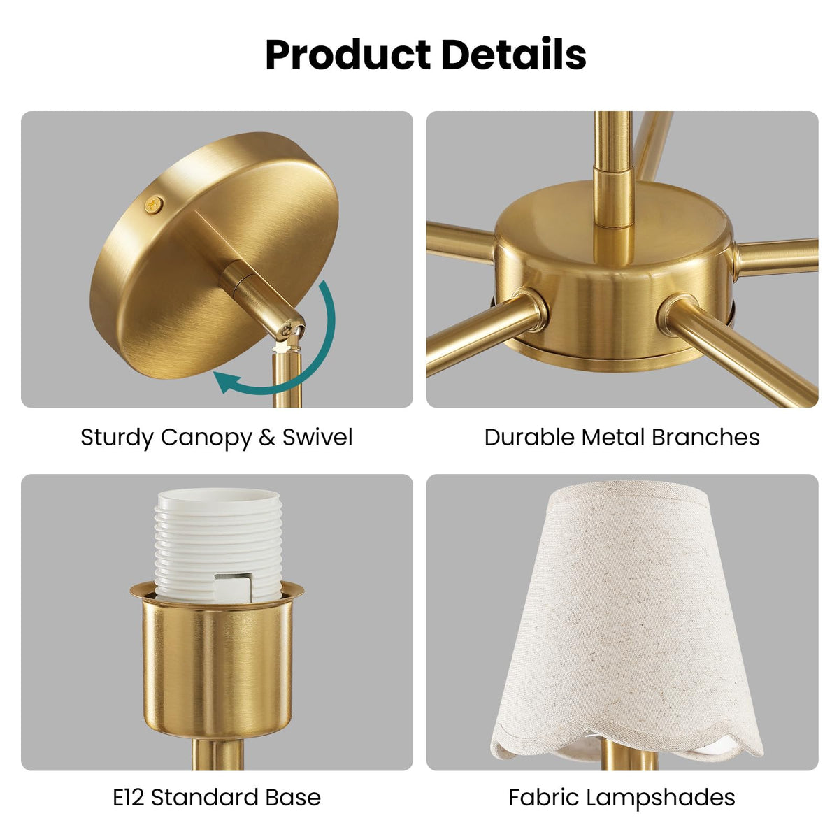 KAISITE adjustable height five-rod system fits varied ceilings.