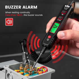 KAIWEETS buzzer confirms continuity with audible alert during checks