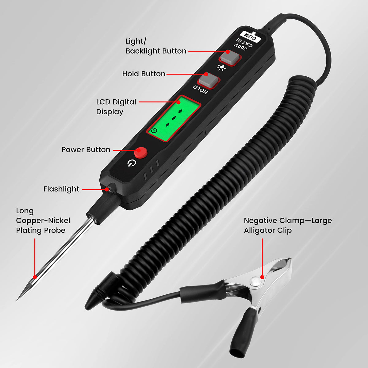 KAIWEETS compact kit includes pouch and spare battery for storage and readiness