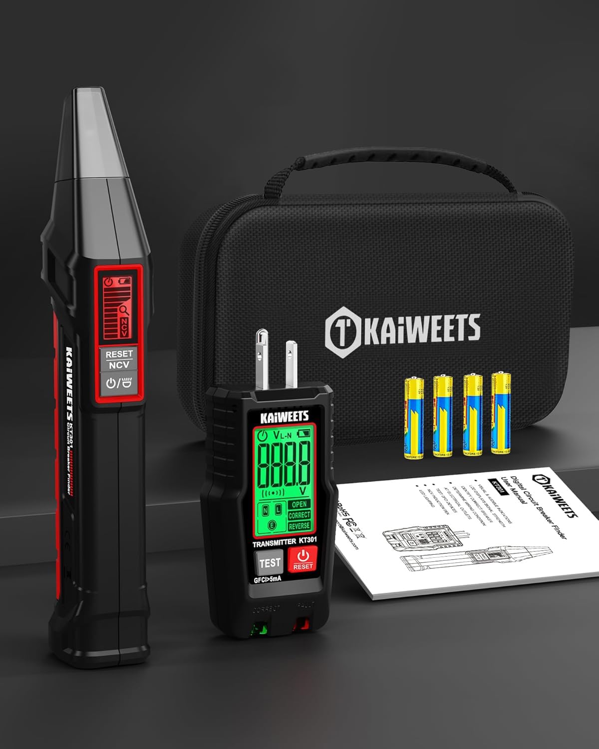 Durable carrying case included with KT301 for on‑site transport
