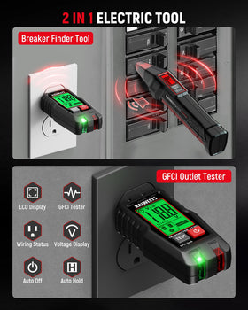 KT301 non-contact voltage detection locating live circuits safely