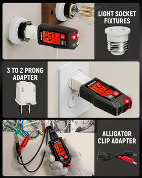 Kaiweets KT301P red/green LED indicators guide wiring status at a glance.