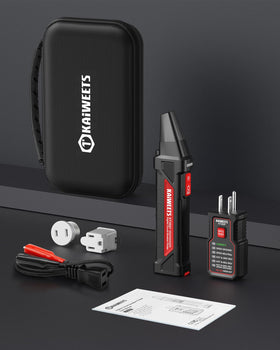 Kaiweets KT302P carrying case and accessories organized for on-site use.