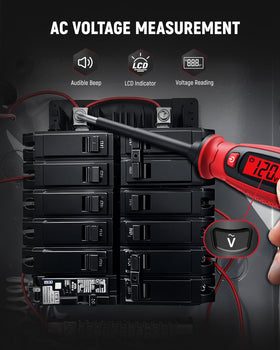 KAIWEETS KTS01 LCD reading display provides real-time voltage information.