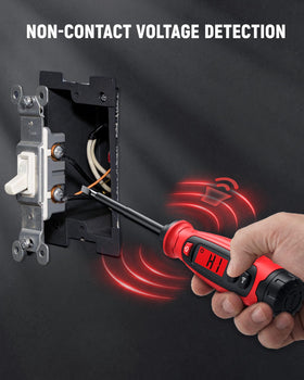 KAIWEETS KTS02 magnetic slotted screwdriver tip for fastening.
