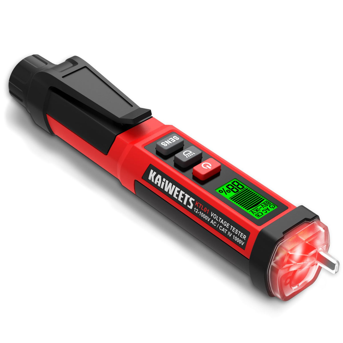 Kaiweets non-contact voltage tester pen detects live wires safely with quick sensitivity.