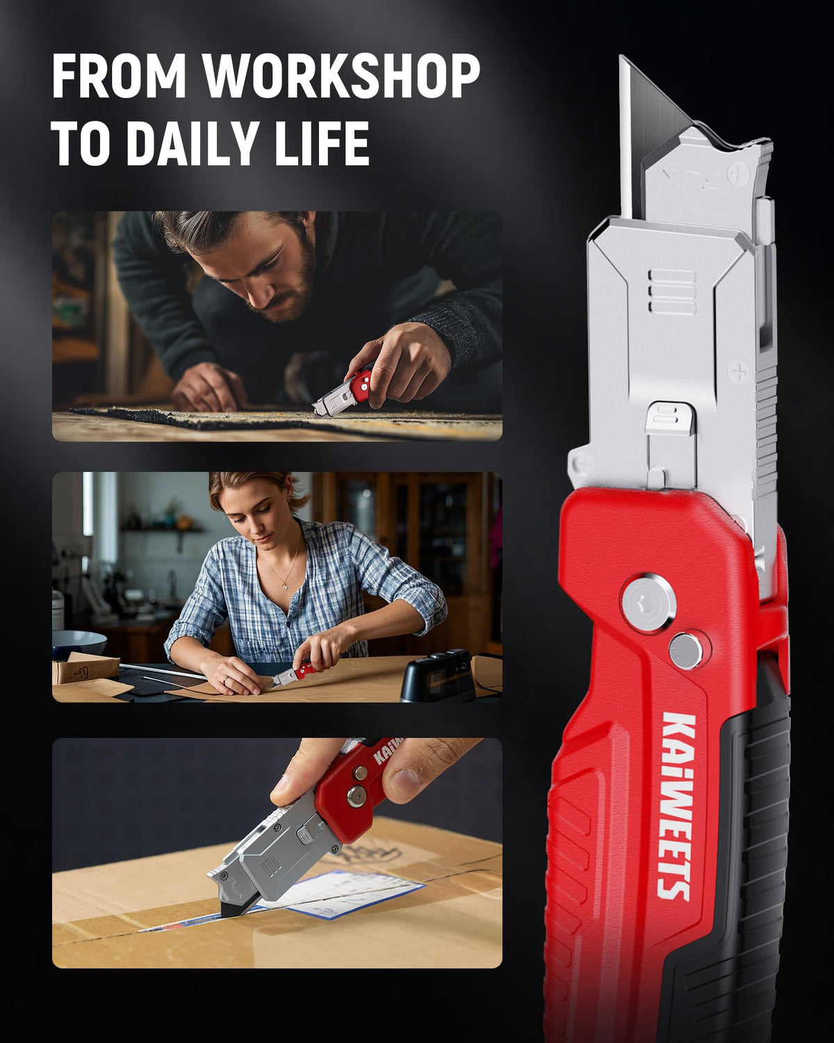 KAIWEETS includes 13 SK2 blades and a compact case for blade management.