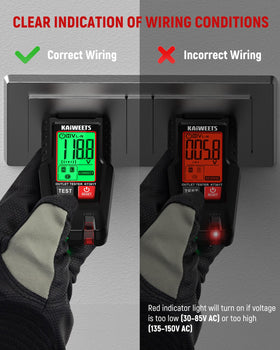 KAIWEETS packaging includes user manual and batteries for setup.