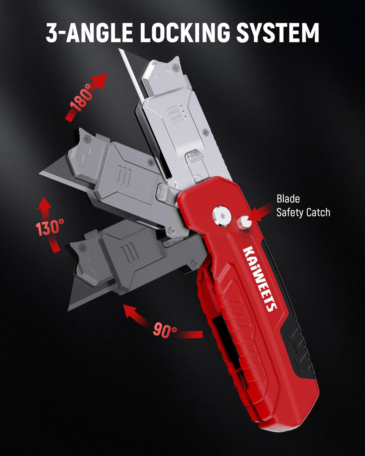 KAIWEETS SK2 blades shown, sharp and durable with rust resistance.