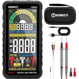 KAIWEETS KM602 smart multimeter full-screen display for clear readings anywhere.