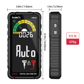 KAIWEETS KM602 Min/Max/Average recording reveals measurement trends.