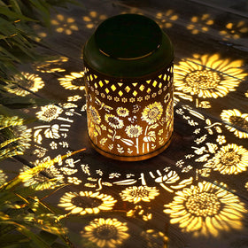 Kaixoxin solar garden lantern with sunflower design; warm glow for patios and paths.
