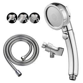 Kaiying chrome high-pressure handheld shower head delivering powerful rinses