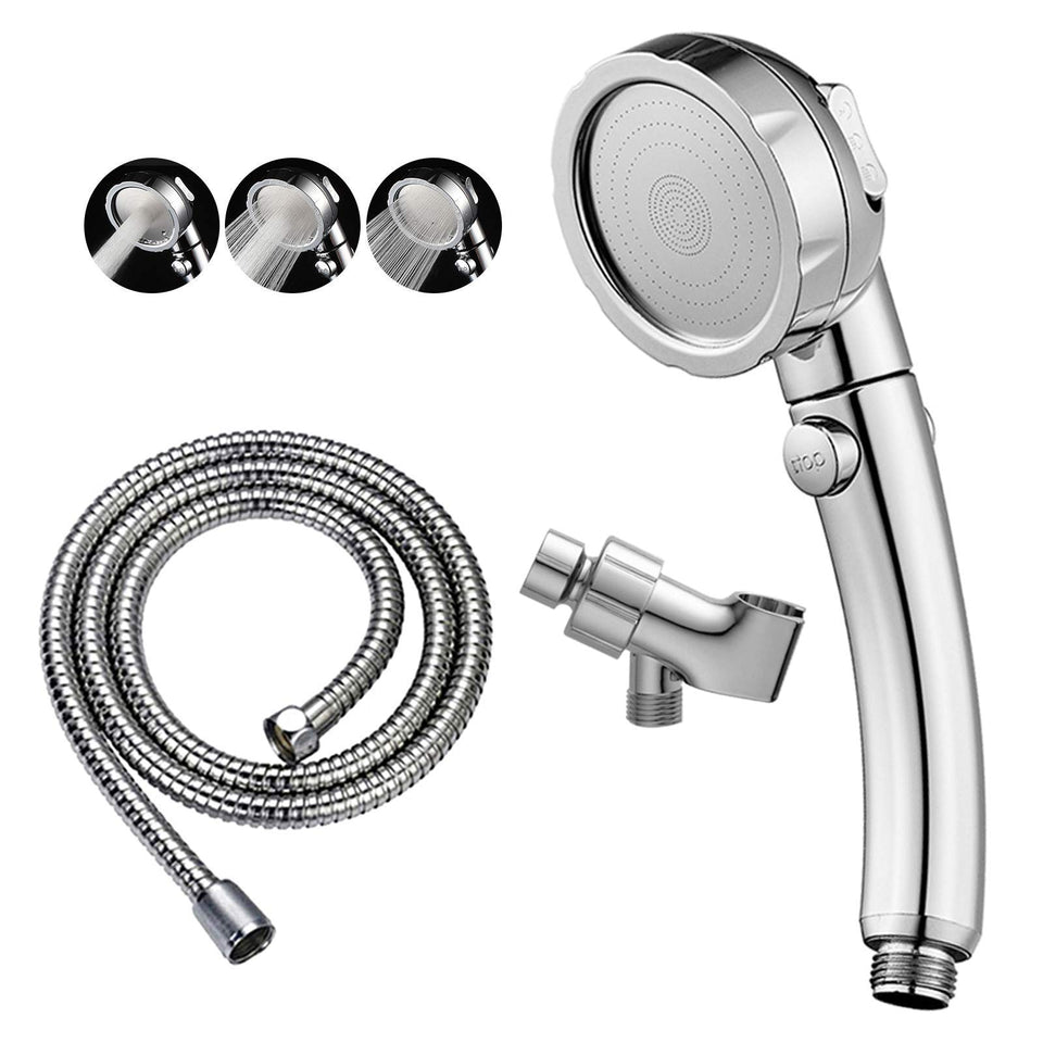Kaiying chrome high-pressure handheld shower head delivering powerful rinses