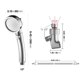 Kaiying included hose and adjustable angle bracket for flexible mounting