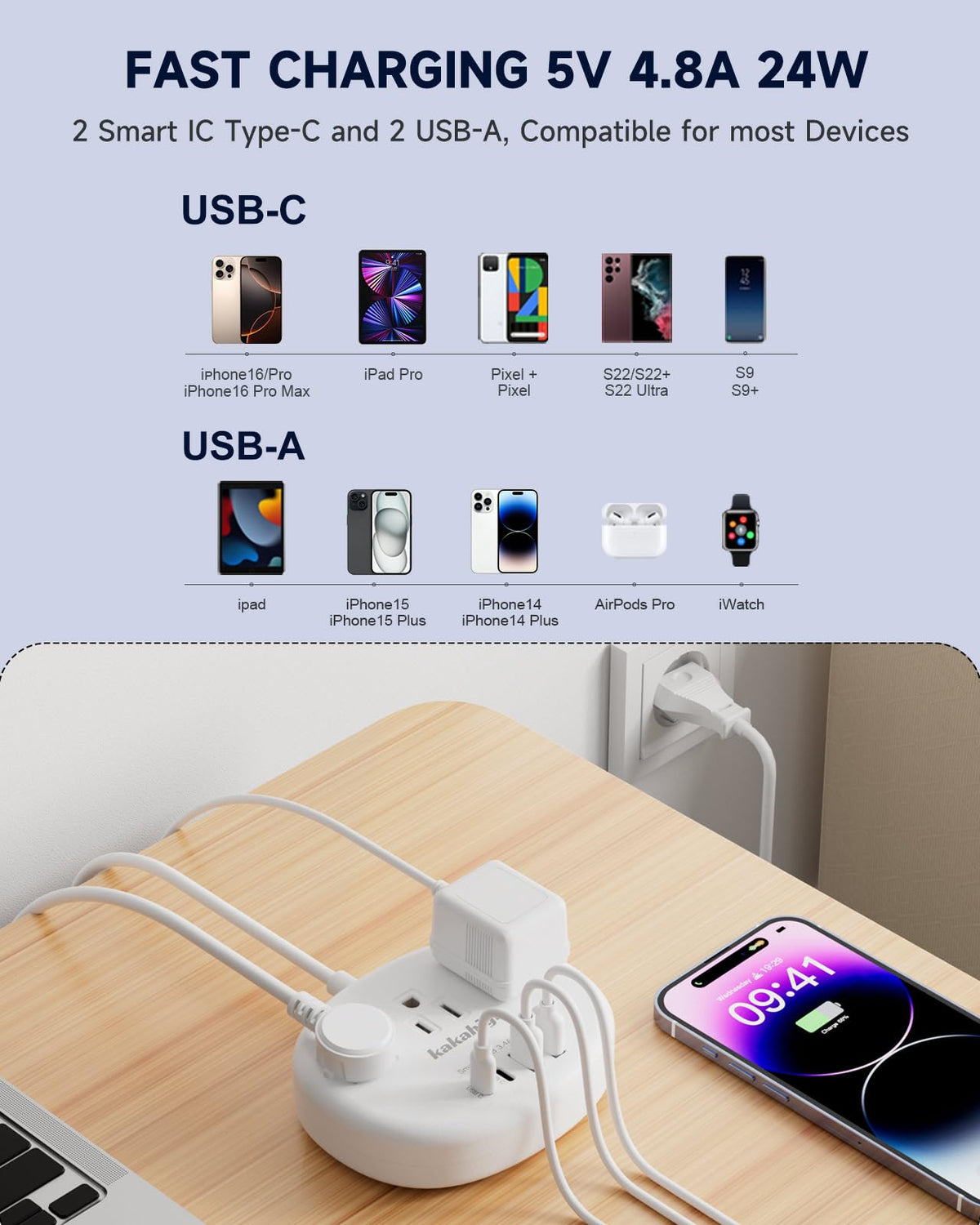 kakahigh ideal for shared spaces powering multiple devices