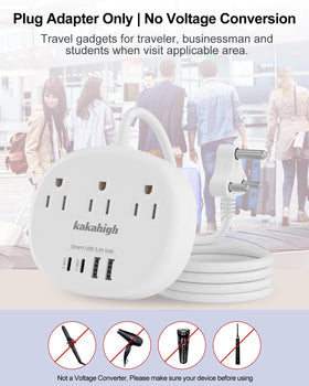 Kakahigh USB ports on the Kakahigh adapter for efficient charging
