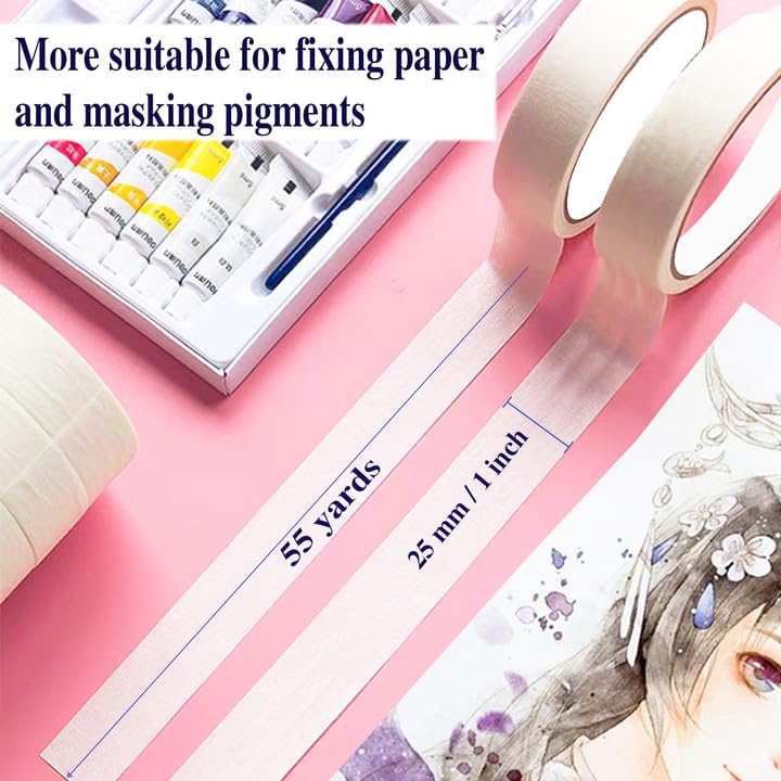 KAKAMINA masking tape easy to tear by hand for quick masking.