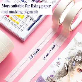 KAKAMINA masking tape easy to tear by hand for quick masking.