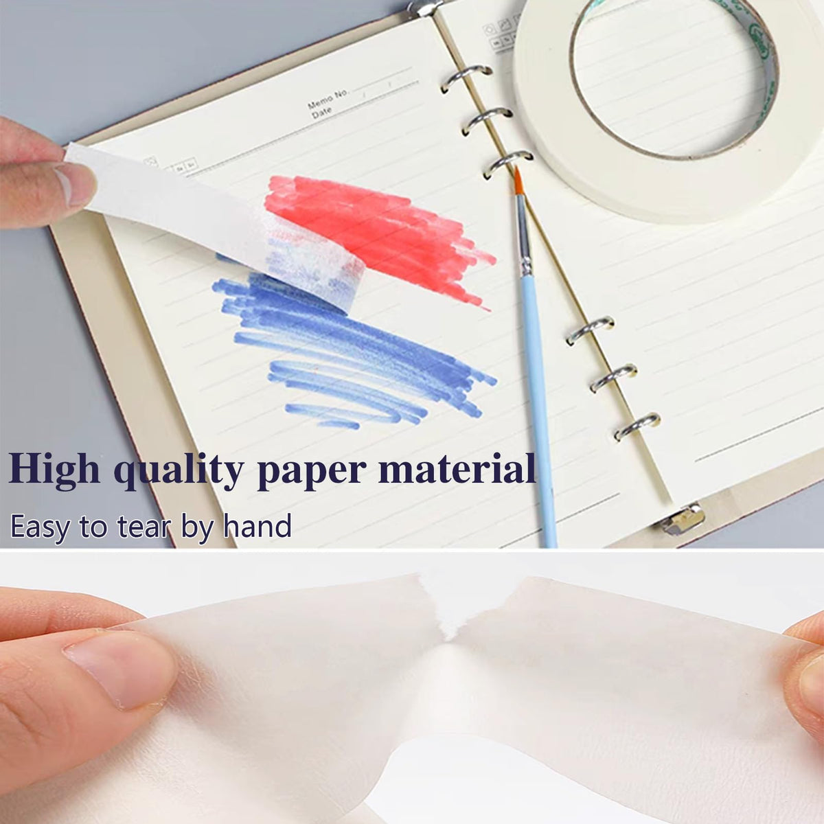 KAKAMINA masking tape is waterproof and leaves no residue on surfaces.