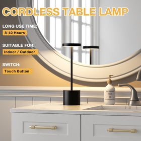 Kakanuo cordless lamp on dining table, showcasing cord-free illumination for meals