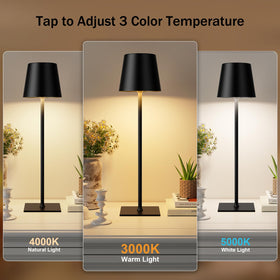 Kakanuo compact cordless desktop lamp highlights space-saving design for home, cafe, or outdoor use.