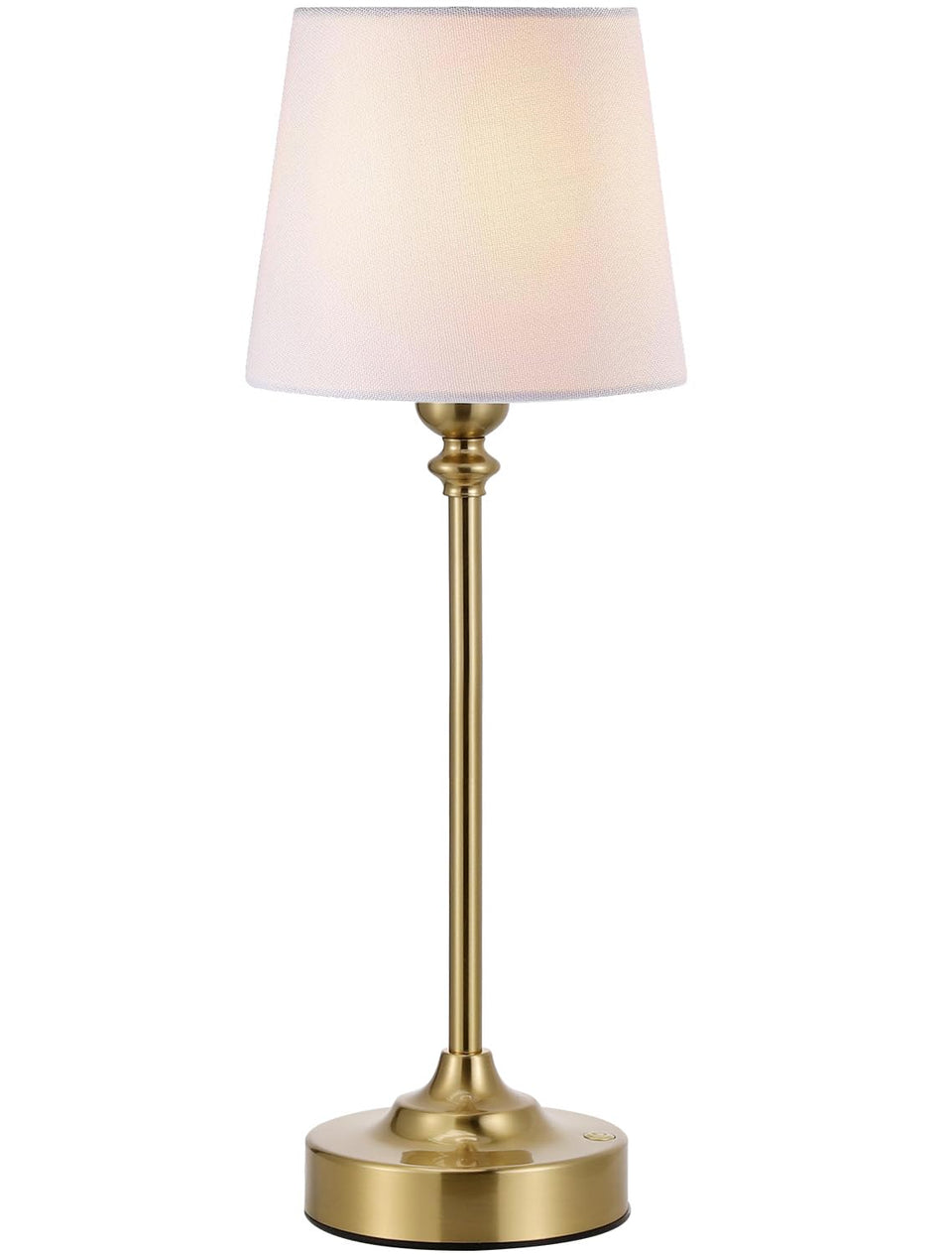 Kakanuo cordless lamp, brass gold finish, front view, ideal for ambient dining or relaxing.