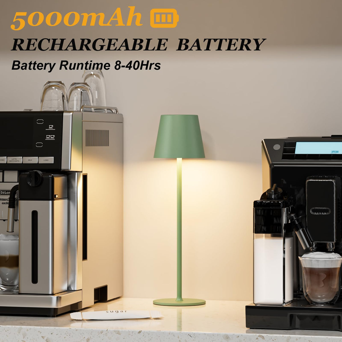 Kakanuo cordless lamp brightness control illustrating stepless dimming.