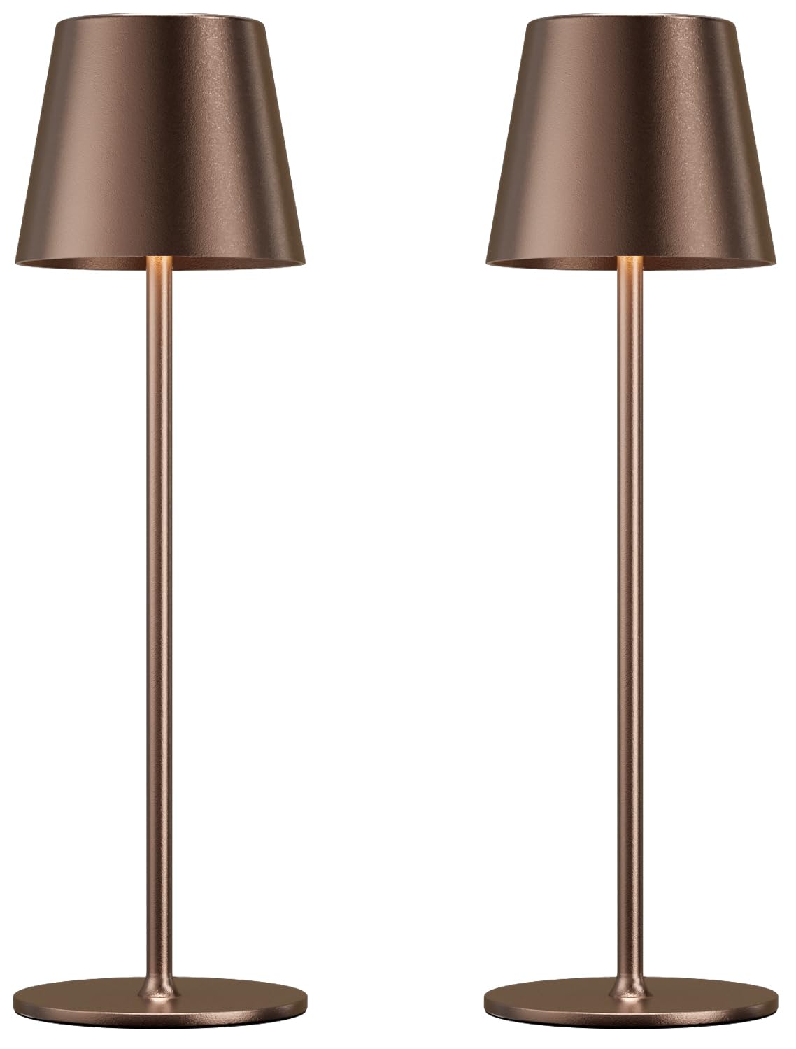 Kakanuo cordless table lamp two-pack in warm brown for cozy dining ambiance
