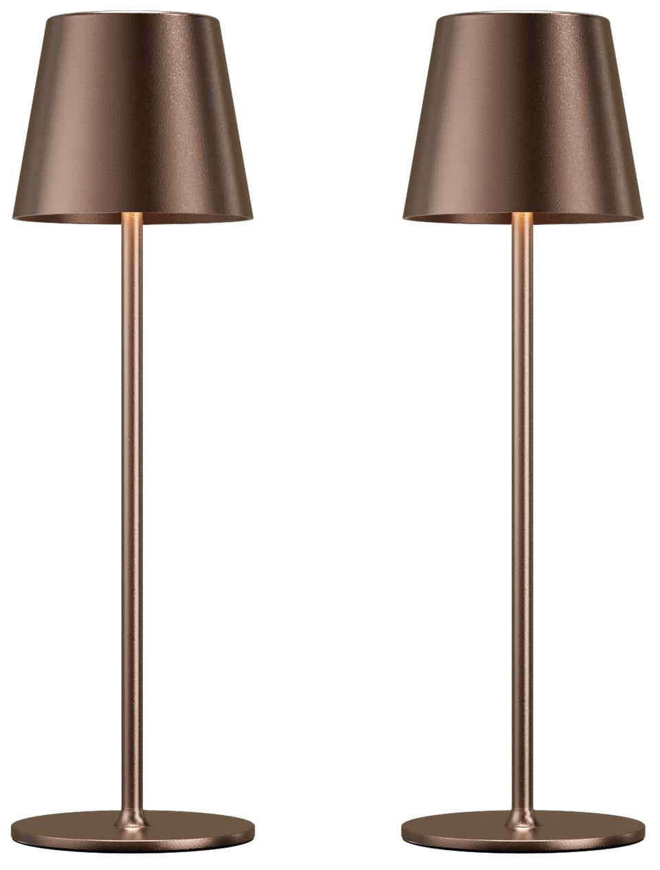 Kakanuo cordless table lamp two-pack in warm brown for cozy dining ambiance