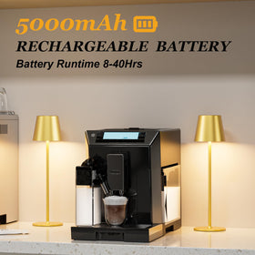 Kakanuo cordless table lamp gold brightness dimming across three color temperatures.