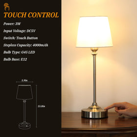 Kakanuo cordless table lamp portable design suitable for desks and nightstands.