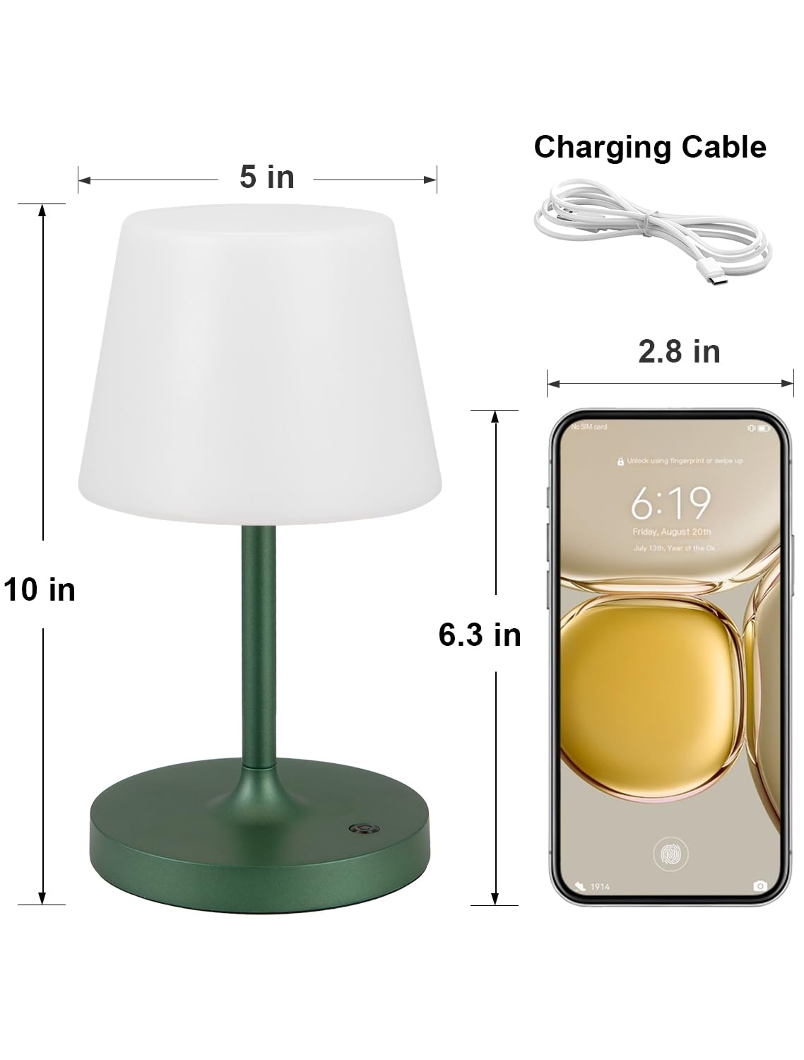 Kakanuo green modern design lamp complements home decor.